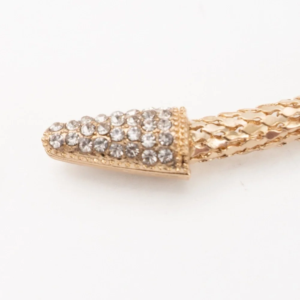 Gold‎ Snake Rhinestone Choker Necklace